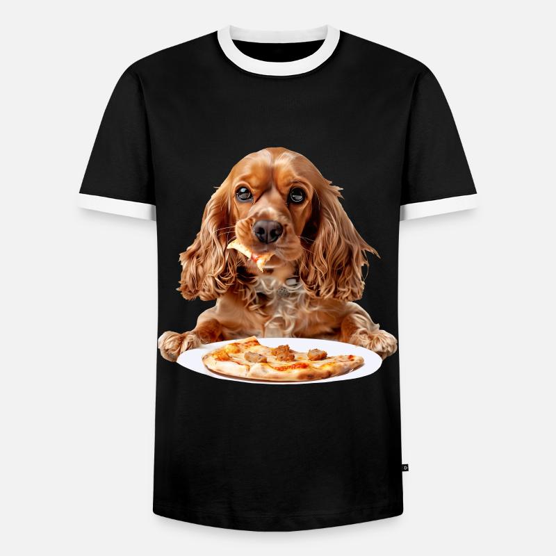 Cocker Spaniel - Männer Kontrast-T-Shirt - Schwarz/Weiß