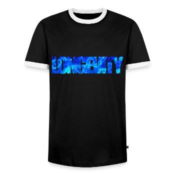 Longevity - Männer Kontrast-T-Shirt - Schwarz/Weiß - Vorne - AI Model Female 172 light (172cm) & AI Model Male 178 light (178cm)