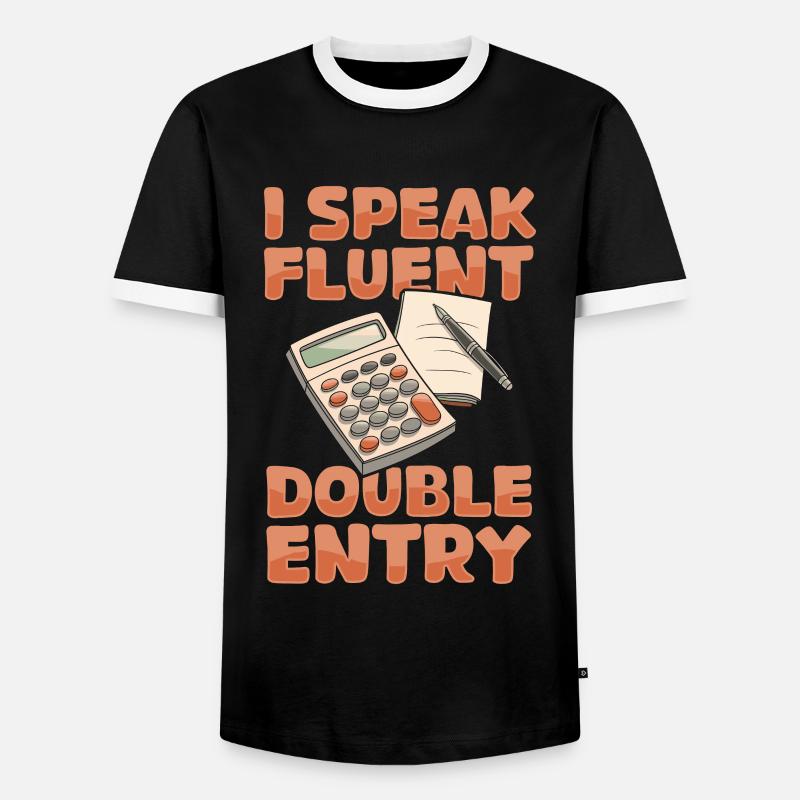 Buchhalter - Männer Kontrast-T-Shirt - Schwarz/Weiß