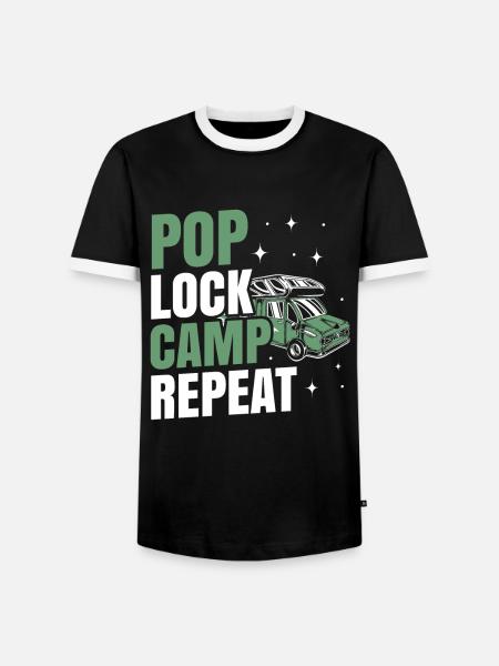Wohnmobilzubehör Pop-up-camper - Männer Kontrast-T-Shirt - Schwarz/Weiß