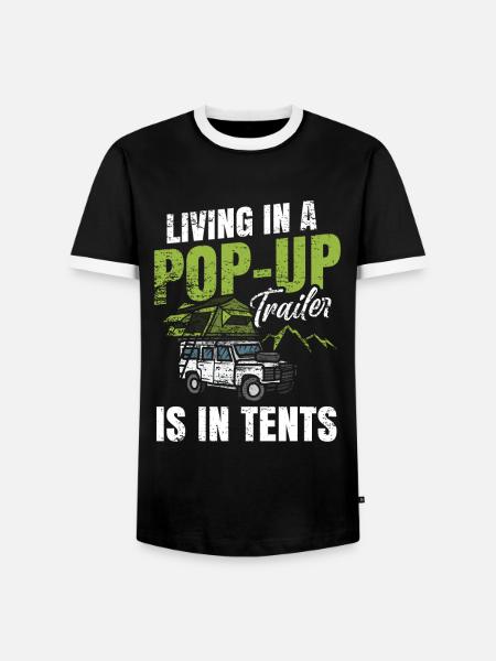 Wohnmobilzubehör Pop-up-camper - Männer Kontrast-T-Shirt - Schwarz/Weiß