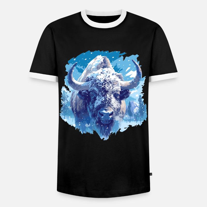 Bisons Bison - Men's Ringer Shirt - black/white