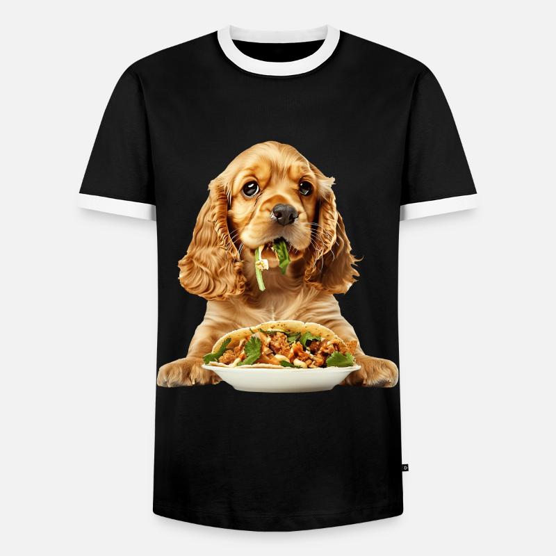 Cocker Spaniel - Men's Ringer Shirt - black/white