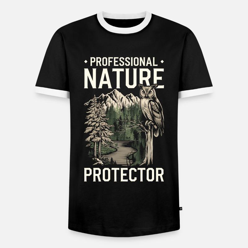 Ecologist - Men's Ringer Shirt - black/white