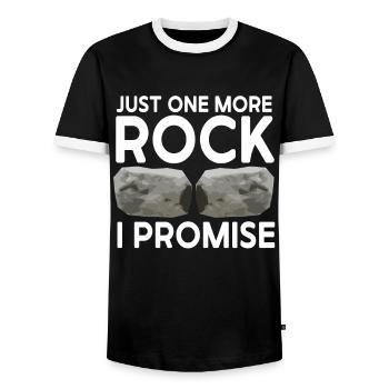 Rock Collector Geology Geologist - Männer Kontrast-T-Shirt - Schwarz/Weiß - Vorne - AI Model Female 172 light (172cm) & AI Model Male 178 light (178cm)