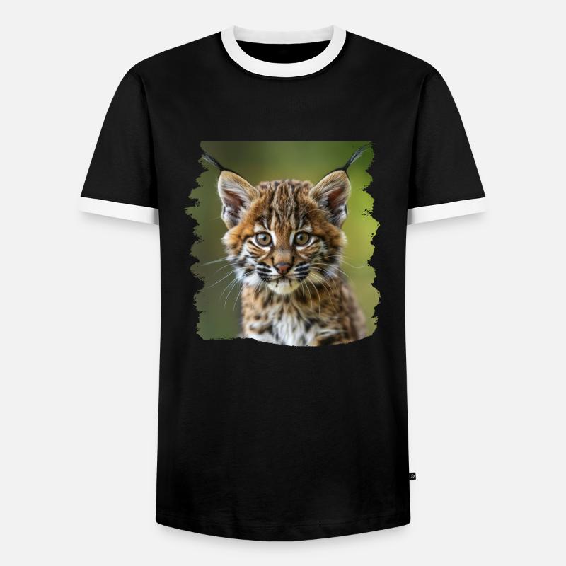 Bobcats Rotluchse Rotluchs Luchs - Männer Kontrast-T-Shirt - Schwarz/Weiß