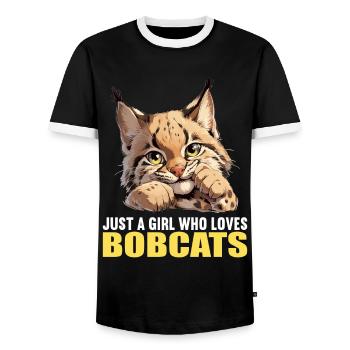 Bobcats Rotluchse Rotluchs Luchs - Männer Kontrast-T-Shirt - Schwarz/Weiß - Vorne - AI Model Female 172 light (172cm) & AI Model Male 178 light (178cm)