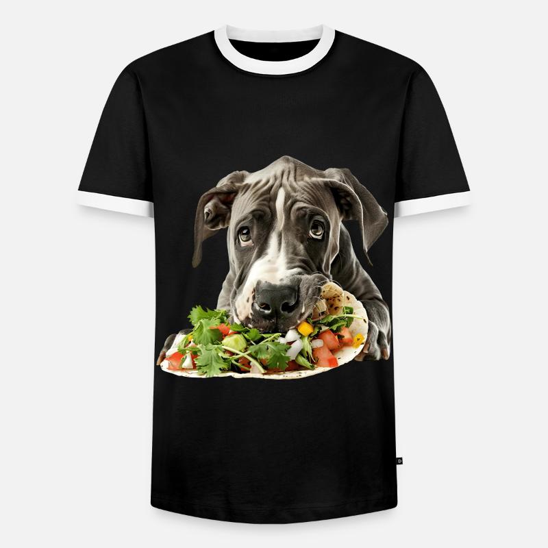 Great Dane - Männer Kontrast-T-Shirt - Schwarz/Weiß