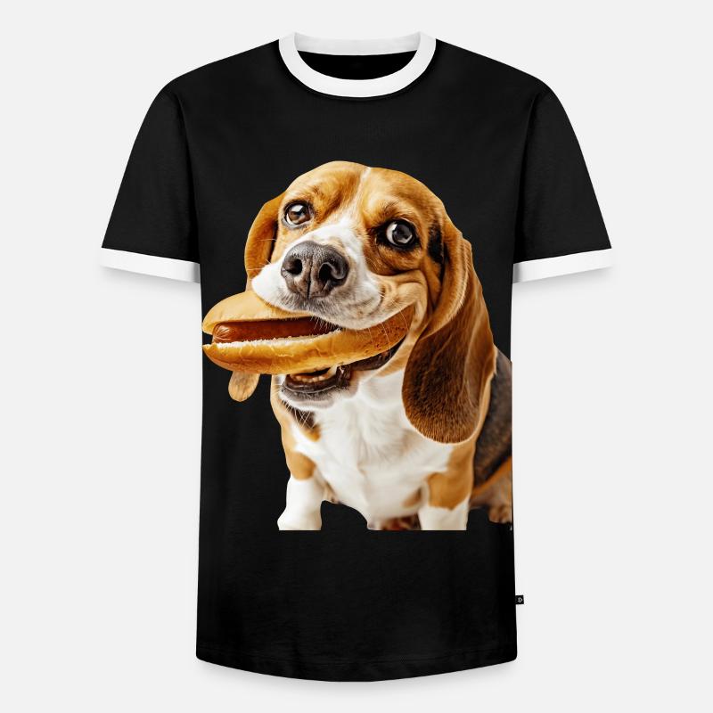 Beagle - Men's Ringer Shirt - black/white