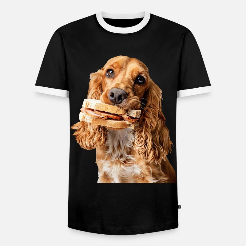 Cocker Spaniel - Männer Kontrast-T-Shirt - Schwarz/Weiß
