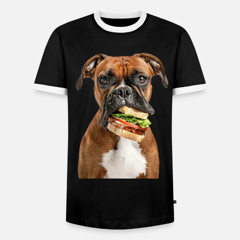 Boxer - Men's Ringer Shirt - black/white