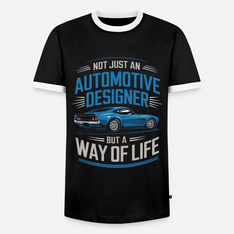 Automobildesigner - Männer Kontrast-T-Shirt - Schwarz/Weiß