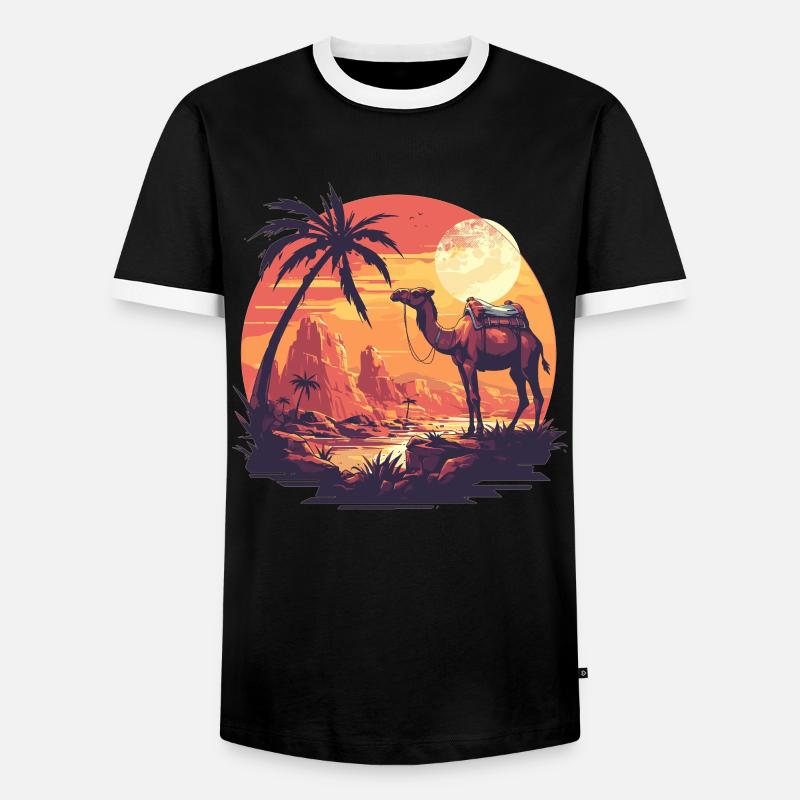 Camel Kamele Kamel - Men's Ringer Shirt - black/white