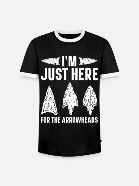 Pfeilspitzen Sammler Pfeilspitzen Sammlung - Männer Kontrast-T-Shirt - Schwarz/Weiß
