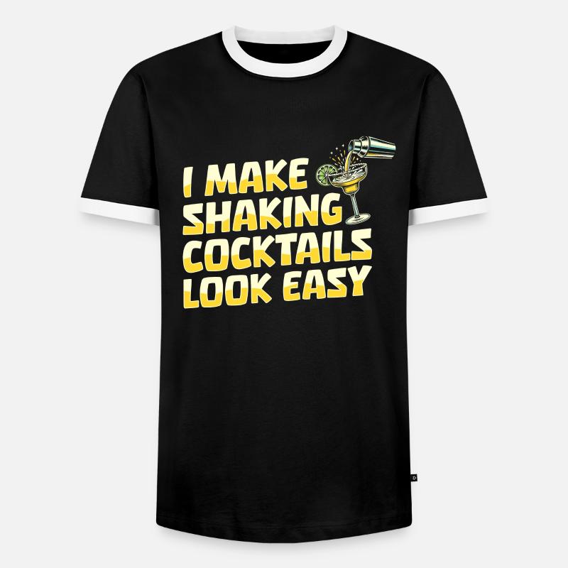 Barkeeper Bartender - Männer Kontrast-T-Shirt - Schwarz/Weiß