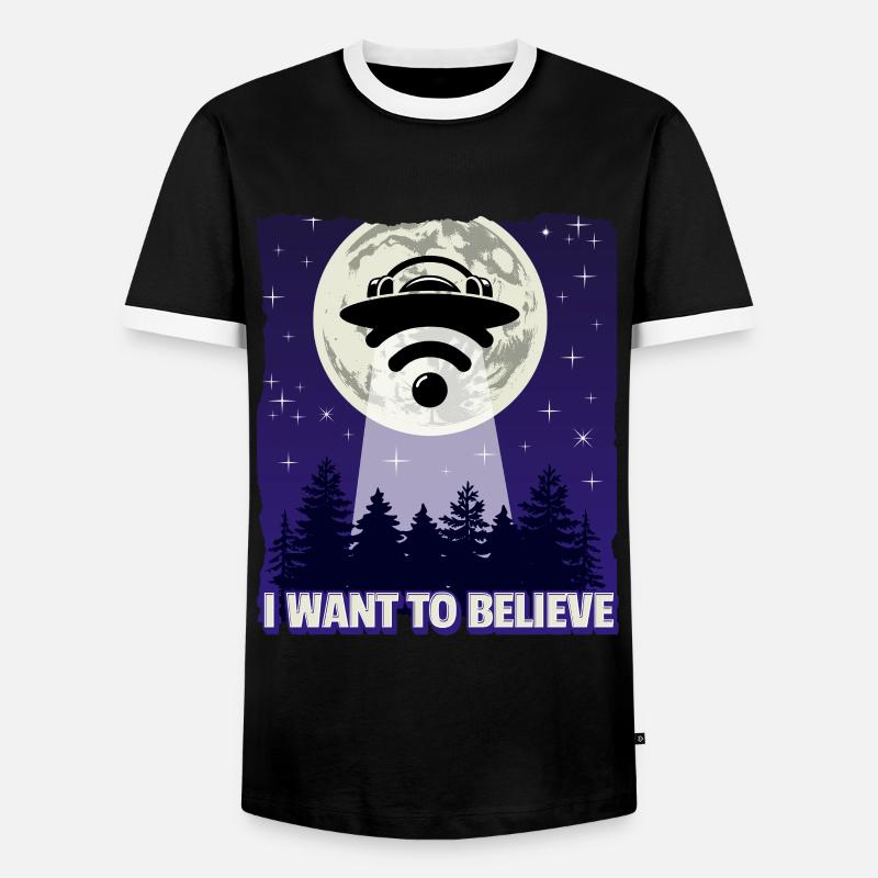Ich möchte RSS glauben - Männer Kontrast-T-Shirt - Schwarz/Weiß