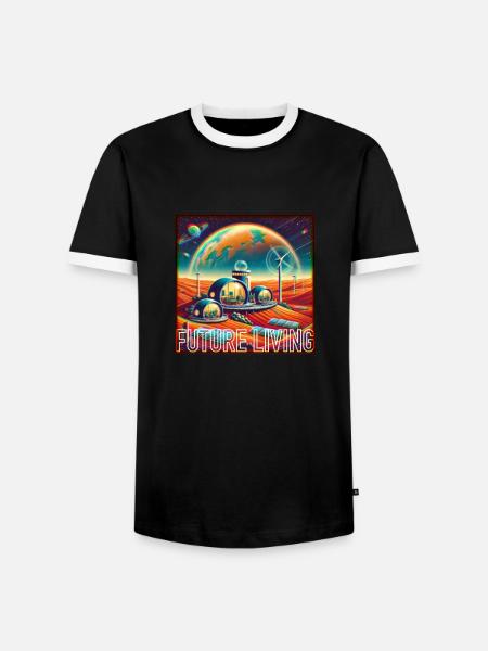 Wohnen in der Zukunft - Männer Kontrast-T-Shirt - Schwarz/Weiß