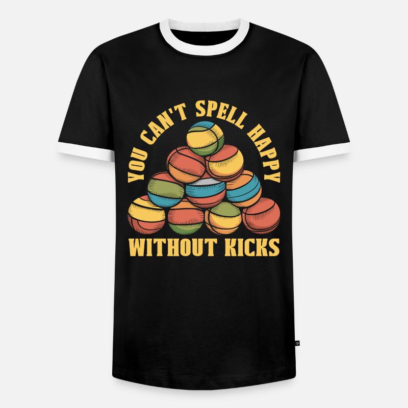 Hacky Sack - Männer Kontrast-T-Shirt - Schwarz/Weiß
