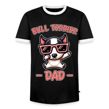 Bull Terrier Saying Funny Bull Terrier Gift - Men's Ringer Shirt - black/white - Front - AI Model Female 172 light (172cm) & AI Model Male 178 light (178cm)