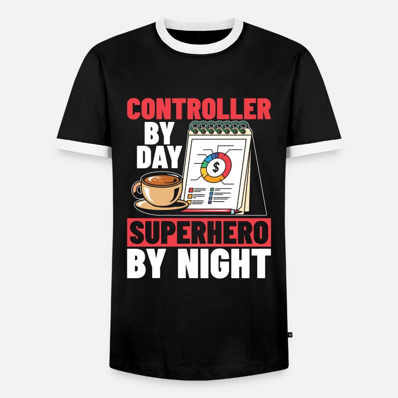 Controller - Männer Kontrast-T-Shirt - Schwarz/Weiß