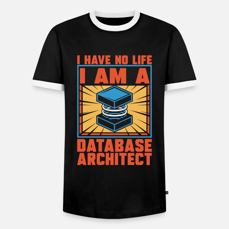 Database Architect - Men's Ringer Shirt - black/white
