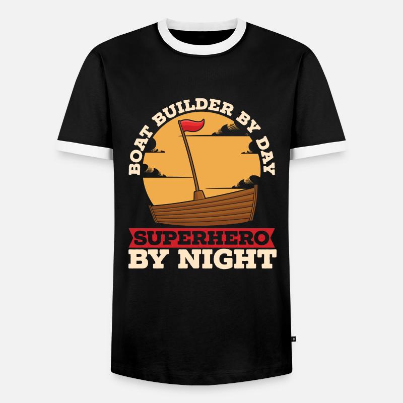 Constructeurs de bateaux - T-shirt contrasté Homme - noir/blanc