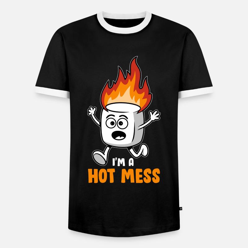 Marshmallow - Männer Kontrast-T-Shirt - Schwarz/Weiß