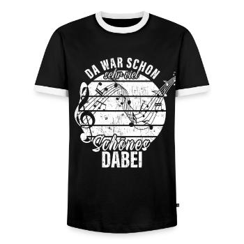 Beaucoup de belles choses avec : chef de chœur, professeur de musique - T-shirt contrasté Homme - noir/blanc - Devant - AI Model Female 172 light (172cm) & AI Model Male 178 light (178cm)