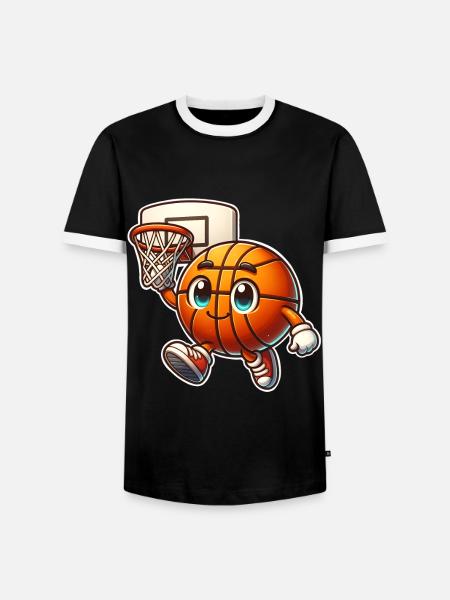 Basketball Basketballer - Männer Kontrast-T-Shirt - Schwarz/Weiß