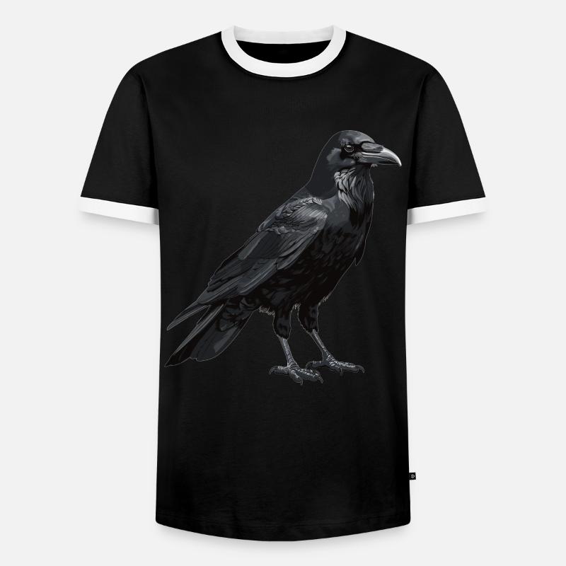 Crows Crow - Men's Ringer Shirt - black/white