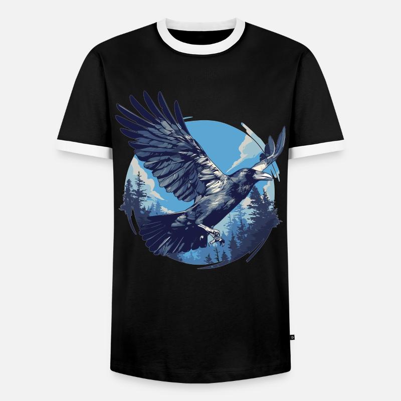 Crows Crow - Men's Ringer Shirt - black/white