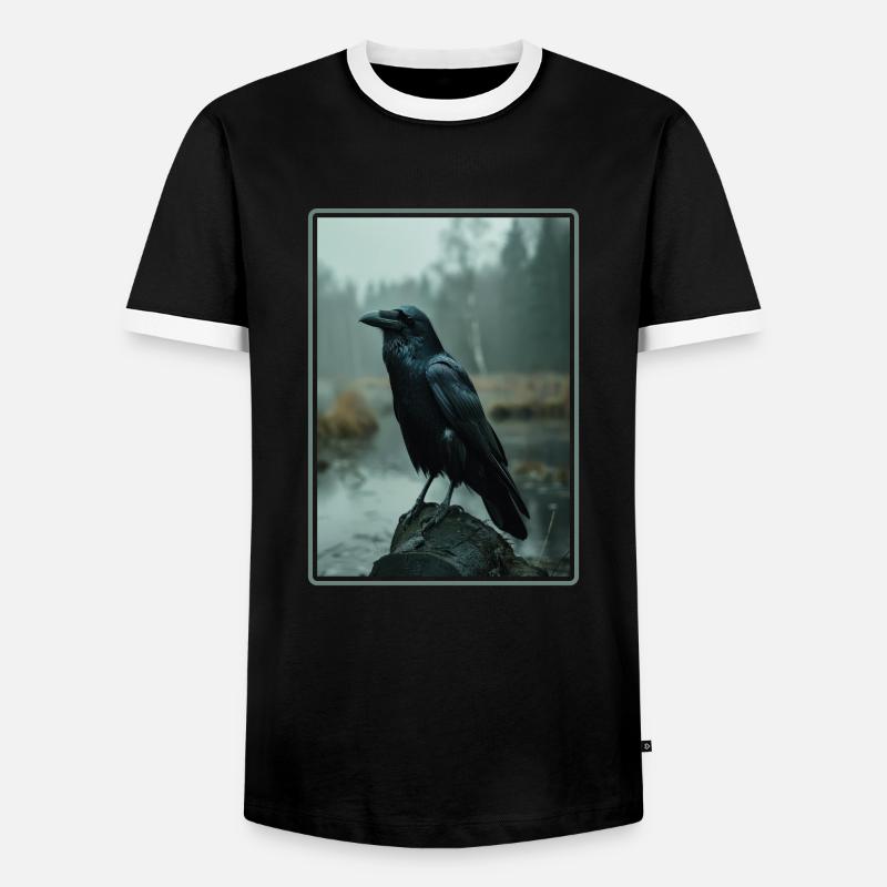 Crows Crow - Men's Ringer Shirt - black/white