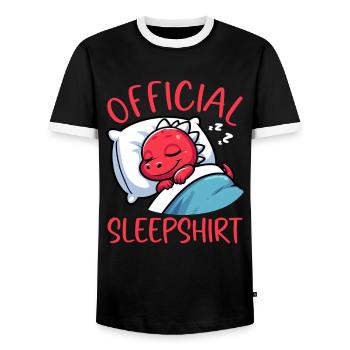 Dormeur officiel Dragon Sweet Lazy - T-shirt contrasté Homme - noir/blanc - Devant - AI Model Female 172 light (172cm) & AI Model Male 178 light (178cm)