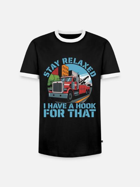 Abschleppdienst Abschlepper - Männer Kontrast-T-Shirt - Schwarz/Weiß