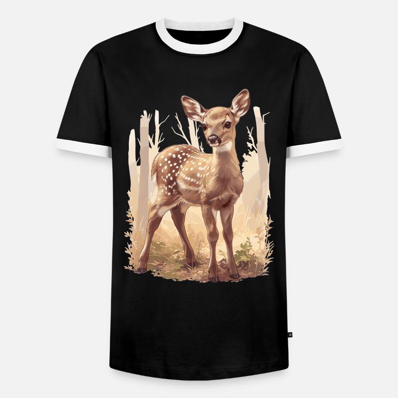 Deer Deer - Men's Ringer Shirt - black/white