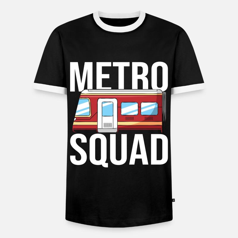 Subway Driver Squad - Men's Ringer Shirt - black/white