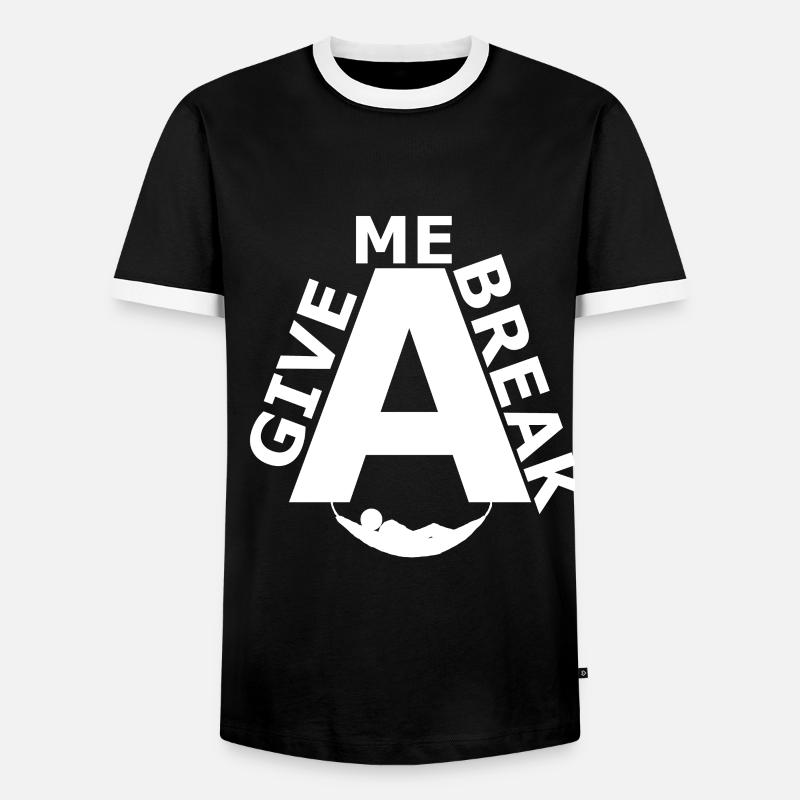Pause - Men's Ringer Shirt - black/white