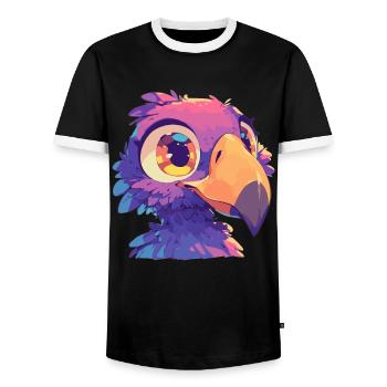 Dodos Dodo - T-shirt contrasté Homme - noir/blanc - Devant - AI Model Female 172 light (172cm) & AI Model Male 178 light (178cm)