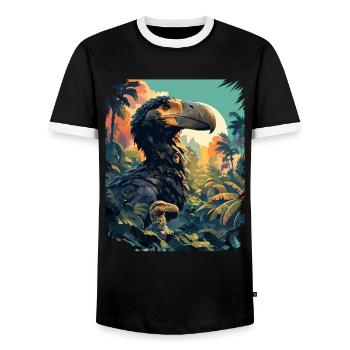 Dodos Dodo - T-shirt contrasté Homme - noir/blanc - Devant - AI Model Female 172 light (172cm) & AI Model Male 178 light (178cm)