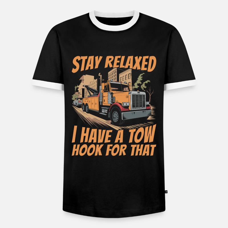 Abschleppdienst Abschlepper - Männer Kontrast-T-Shirt - Schwarz/Weiß
