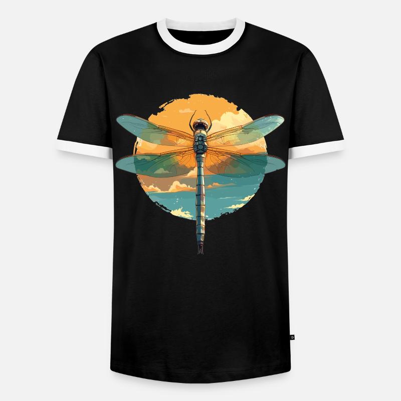 Libellen Libelle - Männer Kontrast-T-Shirt - Schwarz/Weiß