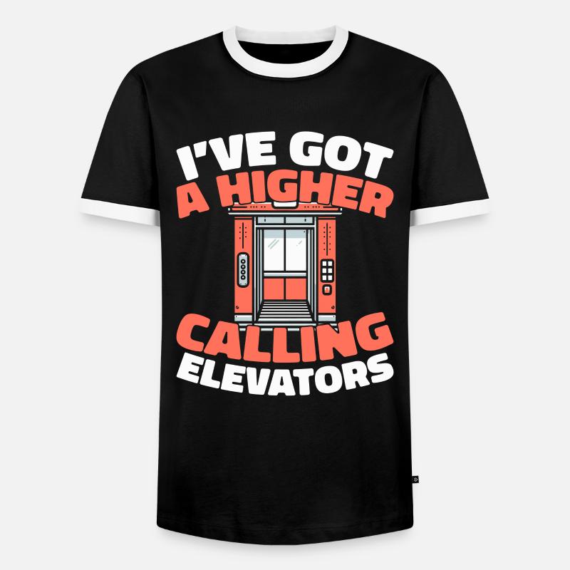 Elevator Elevator - Men's Ringer Shirt - black/white