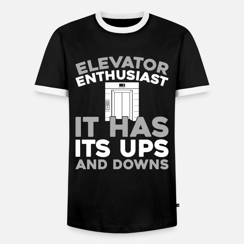 Elevator Elevator - Men's Ringer Shirt - black/white