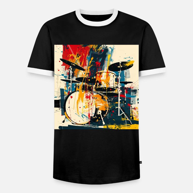 Percussion - Men's Ringer Shirt - black/white