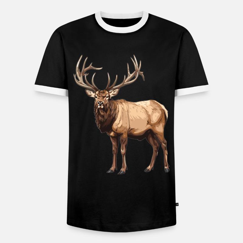 Moose Moose - Men's Ringer Shirt - black/white