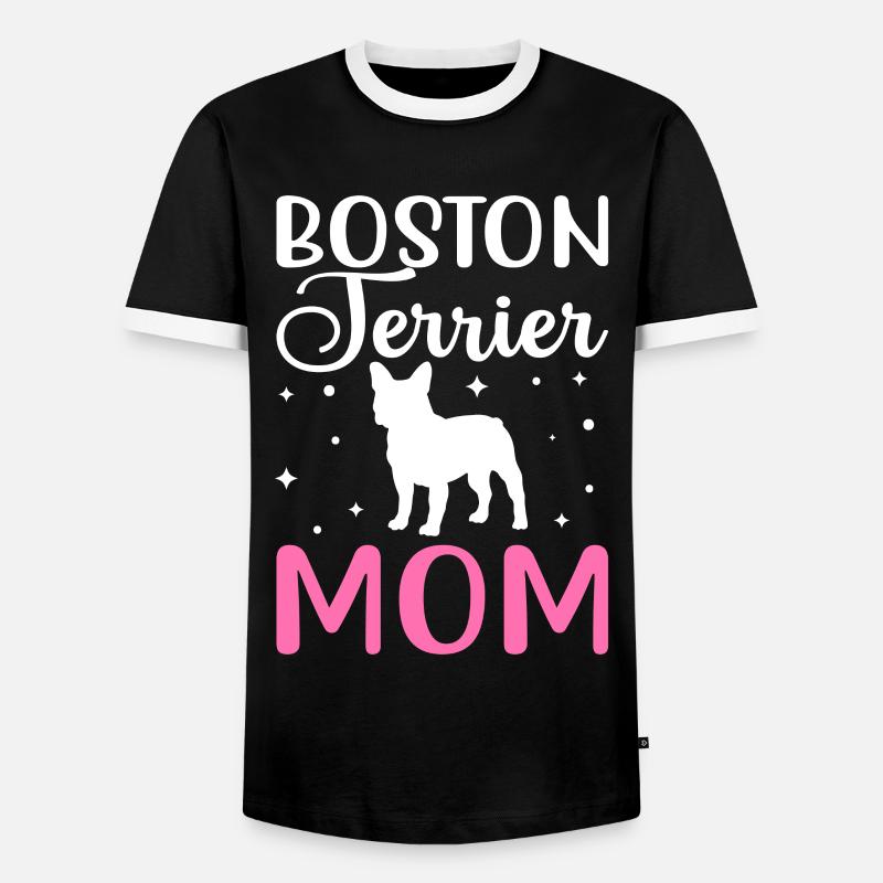 Boston Terrier Mom - Men's Ringer Shirt - black/white