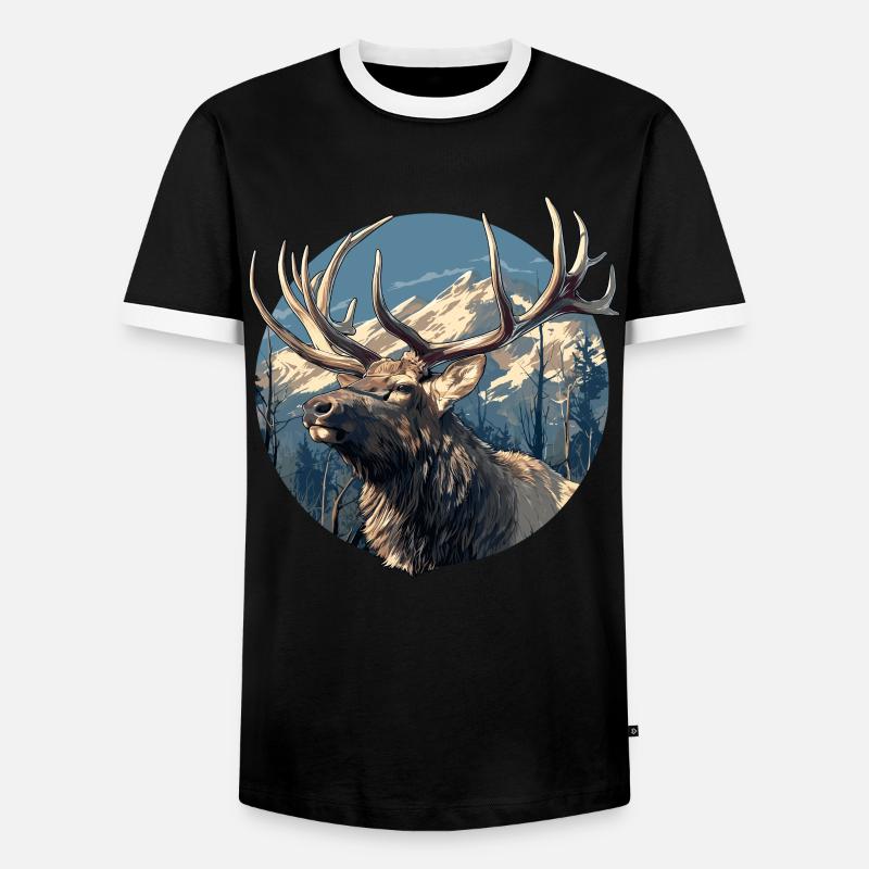 Moose Moose - Men's Ringer Shirt - black/white