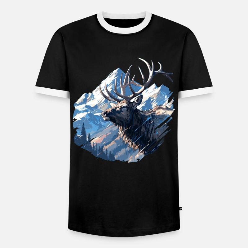 Moose Moose - Men's Ringer Shirt - black/white