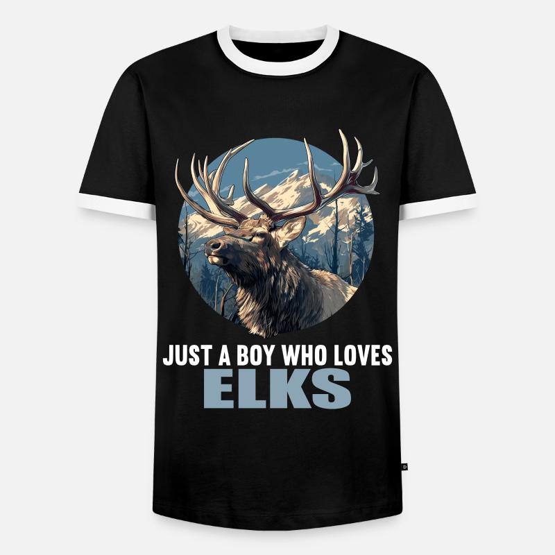 Moose Moose - Men's Ringer Shirt - black/white