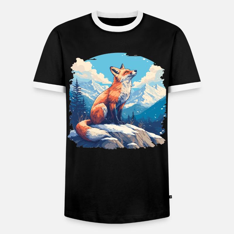 Foxes Fox - Men's Ringer Shirt - black/white